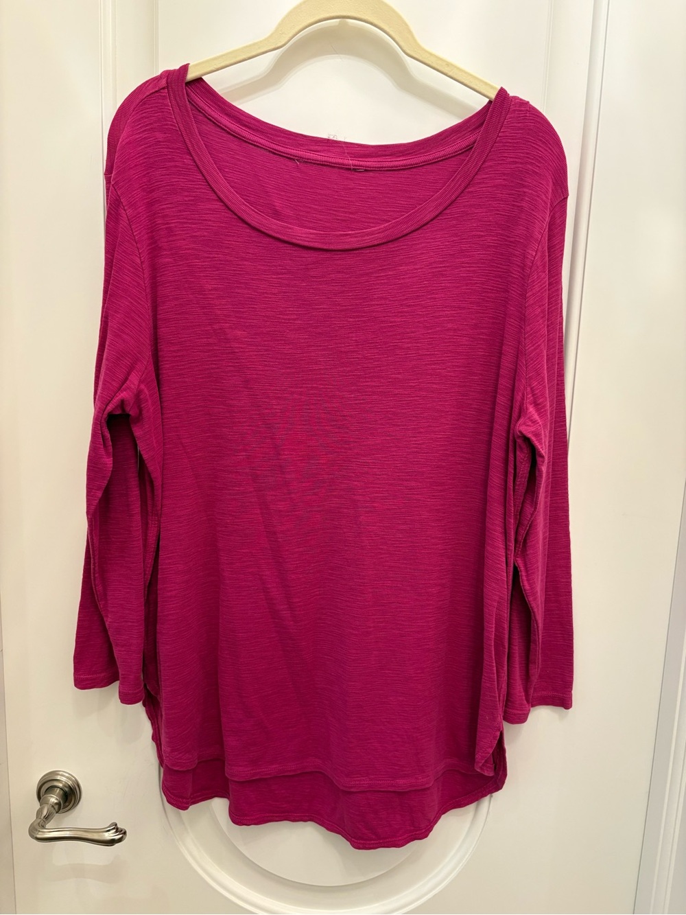 Tommy Bahama Long Sleeve Scoop Neck Top - Fuchsia